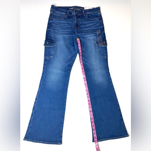 American Eagle Women’s Kick Boot Low Rise  Jeans Size- 14 Regular - Picture 8 of 11